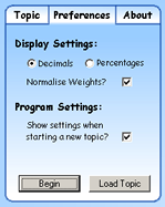 Settings Window - Preferences Tab